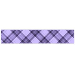 Pastel Purple And Steel Black Lines Pattern, Retro Tartan, Classic Plaid Large Flano Scarf  by Casemiro