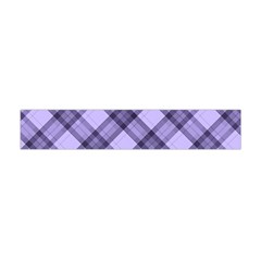 Pastel Purple And Steel Black Lines Pattern, Retro Tartan, Classic Plaid Flano Scarf (mini) by Casemiro