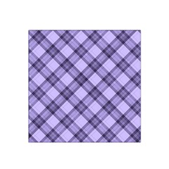 Pastel Purple And Steel Black Lines Pattern, Retro Tartan, Classic Plaid Satin Bandana Scarf by Casemiro