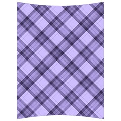 Pastel Purple And Steel Black Lines Pattern, Retro Tartan, Classic Plaid Back Support Cushion by Casemiro