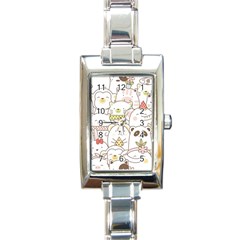 Cute-baby-animals-seamless-pattern Rectangle Italian Charm Watch