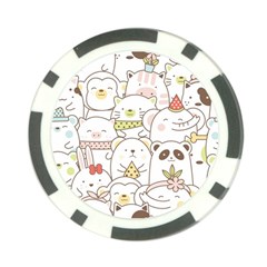 Cute-baby-animals-seamless-pattern Poker Chip Card Guard by Sobalvarro