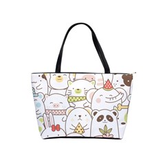 Cute-baby-animals-seamless-pattern Classic Shoulder Handbag by Sobalvarro