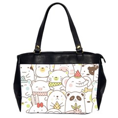 Cute-baby-animals-seamless-pattern Oversize Office Handbag (2 Sides) by Sobalvarro