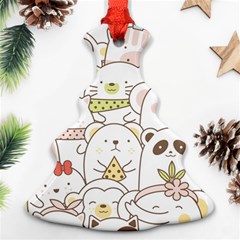 Cute-baby-animals-seamless-pattern Ornament (christmas Tree)  by Sobalvarro