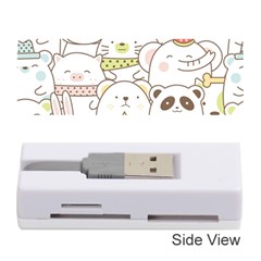 Cute-baby-animals-seamless-pattern Memory Card Reader (Stick)