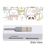 Cute-baby-animals-seamless-pattern Memory Card Reader (Stick) Front