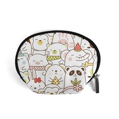 Cute-baby-animals-seamless-pattern Accessory Pouch (Small)