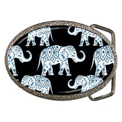 Elephant-pattern-background Belt Buckles by Sobalvarro