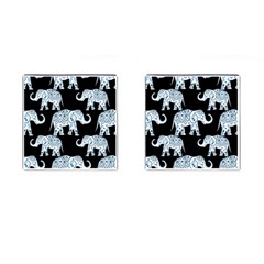 Elephant-pattern-background Cufflinks (square) by Sobalvarro