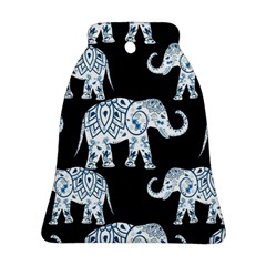 Elephant-pattern-background Bell Ornament (two Sides) by Sobalvarro