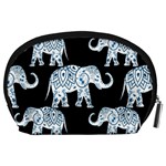 Elephant-pattern-background Accessory Pouch (Large) Back