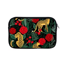 Seamless-pattern-with-leopards-and-roses-vector Apple Macbook Pro 13  Zipper Case