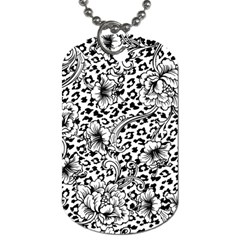 Vector-eclectic-fabric-seamless-pattern-animal-background-with-baroque-ornament Dog Tag (two Sides) by Sobalvarro