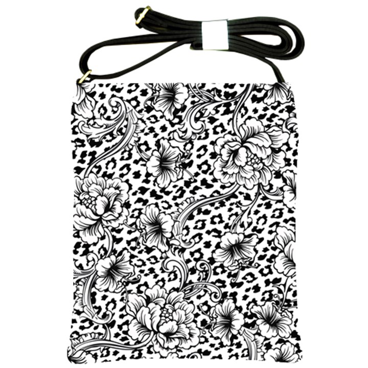 Vector-eclectic-fabric-seamless-pattern-animal-background-with-baroque-ornament Shoulder Sling Bag