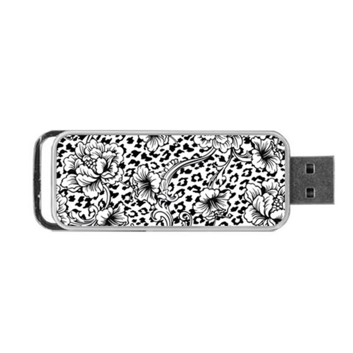 Vector-eclectic-fabric-seamless-pattern-animal-background-with-baroque-ornament Portable USB Flash (Two Sides)