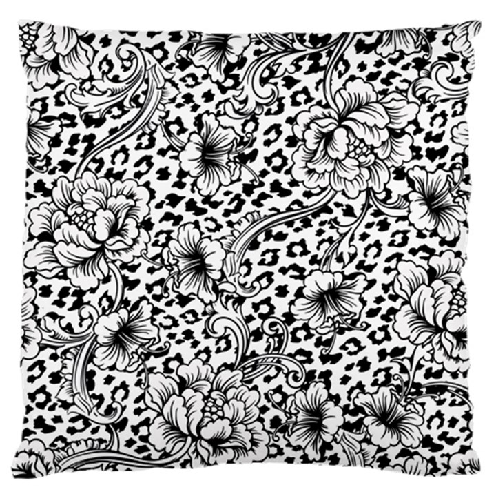 Vector-eclectic-fabric-seamless-pattern-animal-background-with-baroque-ornament Standard Flano Cushion Case (One Side)