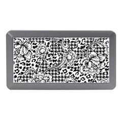 Vector-eclectic-fabric-seamless-pattern-animal-and-plaid-background-with-baroque-ornament Memory Card Reader (mini) by Sobalvarro