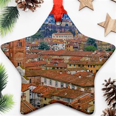 Lucca Historic Center Aerial View Ornament (star) by dflcprintsclothing