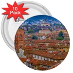 Lucca Historic Center Aerial View 3  Buttons (10 pack)  Front