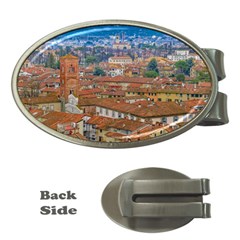 Lucca Historic Center Aerial View Money Clips (oval)  by dflcprintsclothing