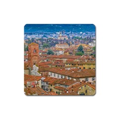 Lucca Historic Center Aerial View Square Magnet by dflcprintsclothing