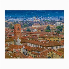 Lucca Historic Center Aerial View Small Glasses Cloth (2 Sides) by dflcprintsclothing