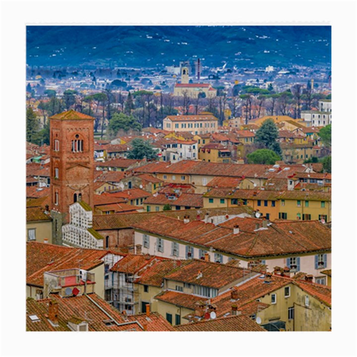 Lucca Historic Center Aerial View Medium Glasses Cloth