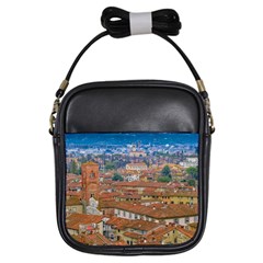 Lucca Historic Center Aerial View Girls Sling Bag by dflcprintsclothing