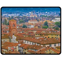 Lucca Historic Center Aerial View Fleece Blanket (medium)  by dflcprintsclothing