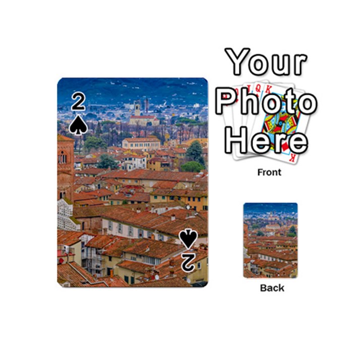 Lucca Historic Center Aerial View Playing Cards 54 Designs (Mini)