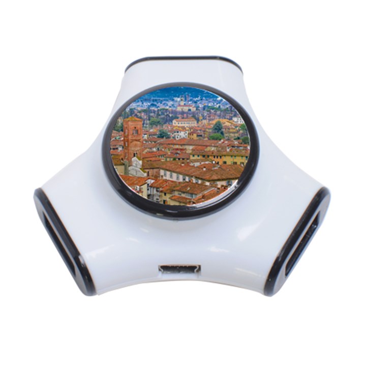 Lucca Historic Center Aerial View 3-Port USB Hub