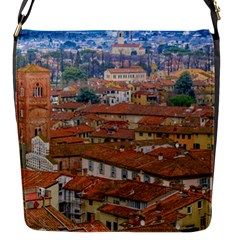 Lucca Historic Center Aerial View Flap Closure Messenger Bag (s) by dflcprintsclothing