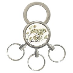 Photo Illustration Flower Over White Background 3-ring Key Chain by dflcprintsclothing