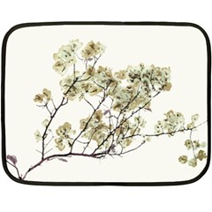 Photo Illustration Flower Over White Background Double Sided Fleece Blanket (mini) 