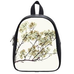 Photo Illustration Flower Over White Background School Bag (small)