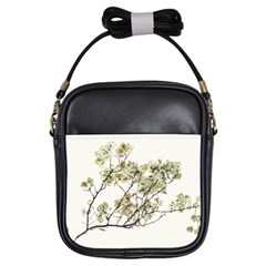 Photo Illustration Flower Over White Background Girls Sling Bag by dflcprintsclothing