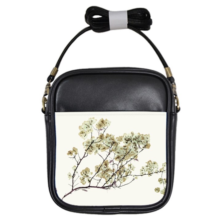 Photo Illustration Flower Over White Background Girls Sling Bag