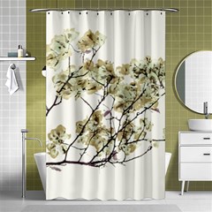 Photo Illustration Flower Over White Background Shower Curtain 48  X 72  (small)  by dflcprintsclothing