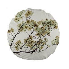 Photo Illustration Flower Over White Background Standard 15  Premium Round Cushions by dflcprintsclothing