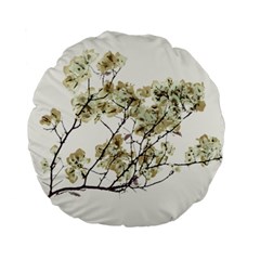 Photo Illustration Flower Over White Background Standard 15  Premium Flano Round Cushions by dflcprintsclothing