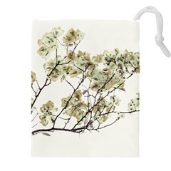 Photo Illustration Flower Over White Background Drawstring Pouch (4xl) by dflcprintsclothing