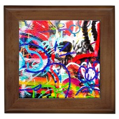 Crazy Grafitti Framed Tile by essentialimage