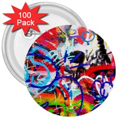 Crazy Grafitti 3  Buttons (100 Pack)  by essentialimage