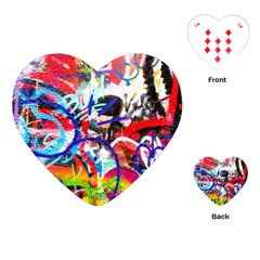 Crazy Grafitti Playing Cards Single Design (heart) by essentialimage