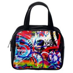 Crazy Grafitti Classic Handbag (one Side) by essentialimage