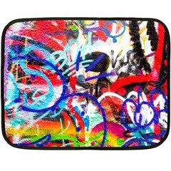 Crazy Grafitti Double Sided Fleece Blanket (mini)  by essentialimage