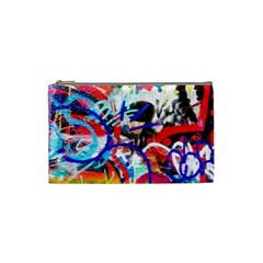 Crazy Grafitti Cosmetic Bag (small) by essentialimage