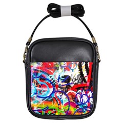 Crazy Grafitti Girls Sling Bag by essentialimage