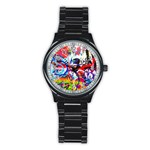 Crazy Grafitti Stainless Steel Round Watch Front